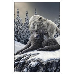 Trends International Lisa Parker - Snow Kisses Framed Wall Poster Prints - 1 of 4
