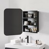 MAYEERTY 24 x 16in Modern Rectangular Bathroom Medicine Cabinets, Metal Framed Wall Mirror with Storage, Gold - 2 of 4