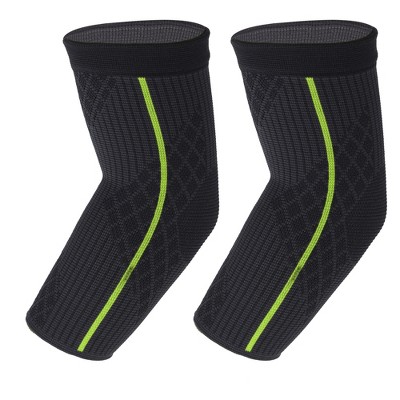 Unique Bargains Men Women Sports Thin Protection Tightening Breathable Elbow Pads 1 Pair