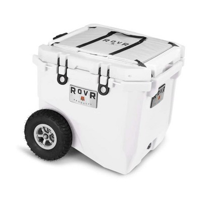 white rolling cooler