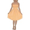 LA LEELA Women's Tube Dress Casual Short Top One Size Apricot Solid - 4 of 4