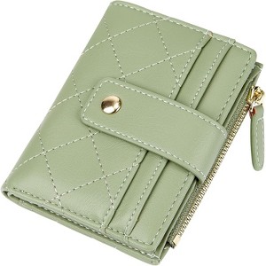 FATMOON Women’s Bifold Leather Wallet with Zip Coin Pocket - Easy to Use Card Holder for Credit Cards, ID, Cash & Coins - 1 of 4