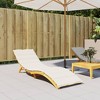 vidaXL Sun Lounger Cushion Melange Cream 78.7"x27.6"x1.6" Fabric - 3 of 4