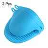 Unique Bargains Silicone Thickened Heat Resistant Anti-Slip Waterproof Oven Mitts  Red 2 Pcs - 3 of 4