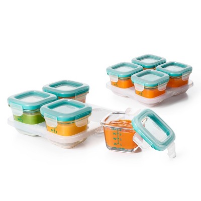 OXO Tot 4 oz. Glass Baby Food Storage Blocks with Silicone Sleeves in -  Loft410