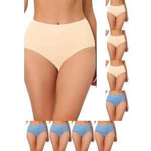 INSPIRE CHIC Women's High Waist Shaping Tummy Control Breathable Briefs 9 Packs - 1 of 4