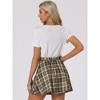 Allegra K Women's Plaid A-Line Zip Up High Waisted Skater Skirt - 4 of 4