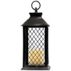 Northlight Flameless LED Brushed Mesh Candle Lantern - 11" - Black - 4 of 4