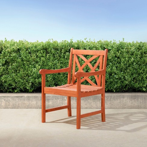 Solhome Heraldo Reddish Brown Tropical Wood Patio Armchair - image 1 of 3