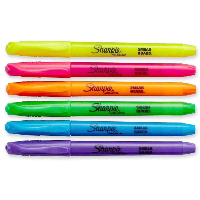 Sharpie Pocket 10pk Highlighters Smear Guard Narrow Chisel Tip Multicolored, 3 of 13