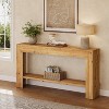 Tribesigns Solid Wood Entryway Table, 63" Console Table with Storage, Narrow Sofa Table Behind Couch for Entryway, Living Room, Hallway - 2 of 4