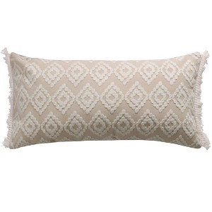 Addie Diamond Fringe Decorative Pillow - Levtex Home - 1 of 3