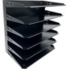 Huron - Horizontal Slots - Desk Organizer - 6 Compartments - Steel - Black - 15 in. x 15 in. x 8.7 in. - 1 Each - 3 of 3