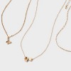 Girls' Initial with Choker and Layered Necklace Set - art class™ Gold - 3 of 3