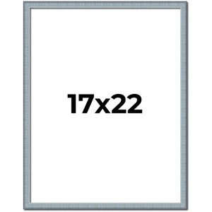 PosterPalooza | Textured Blue Picture Frame - UV Acrylic, Foam Board Backing, Hanging Hardware - 1 of 4