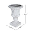AZL1 Life Concept Planter Outdoor Garden Urn Handcrafted with No Assembly for Indoor Outdoor Patio Garden Living Room, White, 30.75"*24.5"*24" - 3 of 4