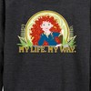 Women's - Disney Princess - My Life My Way Lightweight French Terry Wide Neck Long Sleeve Shirt - 2 of 4