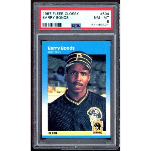 Barry Bonds Rookie Card 1987 Fleer Glossy #604 Psa 8 : Target