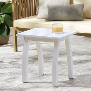 NicBex 19” Outdoor Side Table with Acacia Wood,Space-Saving End Table for Garden,Patio,Patio Table for Drinks & Decor,Outdoor Furniture - 1 of 4