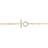 Guili Two-Tone Toggle Clasp Link Bracelet with Clear Cubic Zirconia Accents for a Stylish, Polished Look Blending Classic and Modern Appeal - 2 of 3