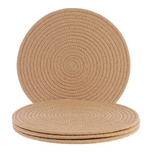 REGALWOVEN Farmhouse Kitchen Decor Indoor Outdoor Cotton Rope Dining Table Placemats 4 Pcs - 1 of 4
