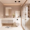 Rectangular Framed Tempered Glass Wall-Mounted Bathroom Vanity Mirror - 3 of 4