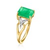 Ross-Simons 2.10 Carat Emerald Ring With Diamonds in 14kt Yellow Gold - 3 of 4