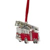 Northlight Plated Fire Truck with European Crystals Christmas Ornament - 3.5" - Red and Silver - 3 of 3