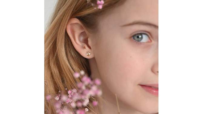 Girls' Honey Bee Screw Back 14k Gold Earrings - In Season Jewelry, 2 of 7, play video