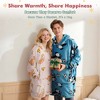 Tirrinia Women Printed Oversized Fleece Wearable Blanket Hoodie Sweatshirt Soft Cozy Gift Wife Woman - 3 of 4