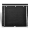 vidaXL Fabric Shoe Cabinet with Cover 45" x 11" x 43" Black - 3 of 4