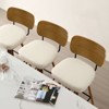 Bekrvio Swivel Counter Height Bar Stools Set of 1/2/3/4,26" Faux Leather Upholstered Bar Stools with Back & Bent Wood Frame for Kitchen Island - 4 of 4