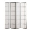 NicBex 4-Panel Room Divider for Home, Divider for Room Separation, Folding Fabric Privacy Screen with Striped Plaid for Office, Silver - 2 of 4