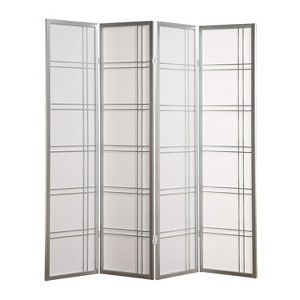 NicBex 4-Panel Room Divider Folding Fabric Privacy Screen with Paper-Looking Partition for Home & Office - 1 of 4