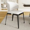 EUREKA ERGONOMIC,Modern Avant-garde Dining Chairs Set of 2, 24.02" L x 22.83" W x 33.1" H,Off-White - 2 of 4