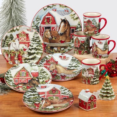 Melamine Christmas Holiday Dinner Plates and Bowls 