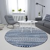 Boho Area Rug, Neutral Black Low Pile Washable Carpet, Non-Slip Non-Shedding Indoor Rug for Living Room, Bedroom, Kitchen, Bathroom - 2 of 4