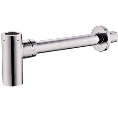 ALFI brand AB9005-PC Polished Chrome Solid Brass Round Modern Decorative Bottle P-Trap