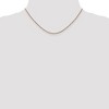 Black Bow Jewelry 1.7mm, 14k Rose Gold, Diamond Cut Solid Ropa Chain Necklace - 2 of 4