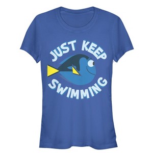 Juniors Womens Finding Dory Swim Your Heart Out T-Shirt - 1 of 3
