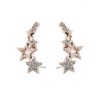 18K Gold-Plated Star Earring Climber with Genuine Crystals - 4 of 4