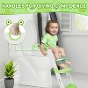 Potty Training Toilet Seat with Steps for Toddlers - Kids Toilet Seat Attachment & Step Stool, Home & Travel Use Easy-Clean (Gray/Green - 2 of 4