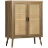NicBex 30"/31.5"/47.25"/53.5" Rattan Sideboard,Kitchen Storage Cabinets with Rattan Doors and Shelves for Kitchen and Dining Room,Brown - 2 of 4