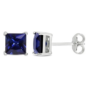 EVERLY JEWELRY | Stud Earrings with Gemstone in Sterling Silver – Multiple Stone Options - 1 of 4