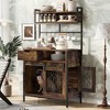 Bella Depot 59.1''H 2 in 1 Pet Friendly Dog Crate Composite Desk Hutch - 2 of 4