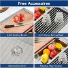 Acekool 30" Stainless Steel Farmhouse Sink Workstation, 30x20 Apron Front Single Bowl with Cutting Board & Accessories - 3 of 4