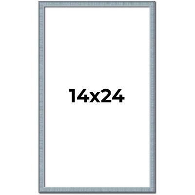 PosterPalooza | Textured Blue Picture Frame - UV Acrylic, Foam Board Backing, Hanging Hardware
