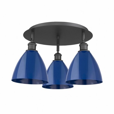Ballston Dome - 3 Light Flush Mount In Industrial Style-10 Inches Tall and 19.25 Inches Wide
