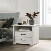 GlasFlength Nightstands Nightstand Modern Bedside Table with Storage Drawer and Open Wood Shelf for Room Modern, White, 18"*22"*25" - 2 of 4