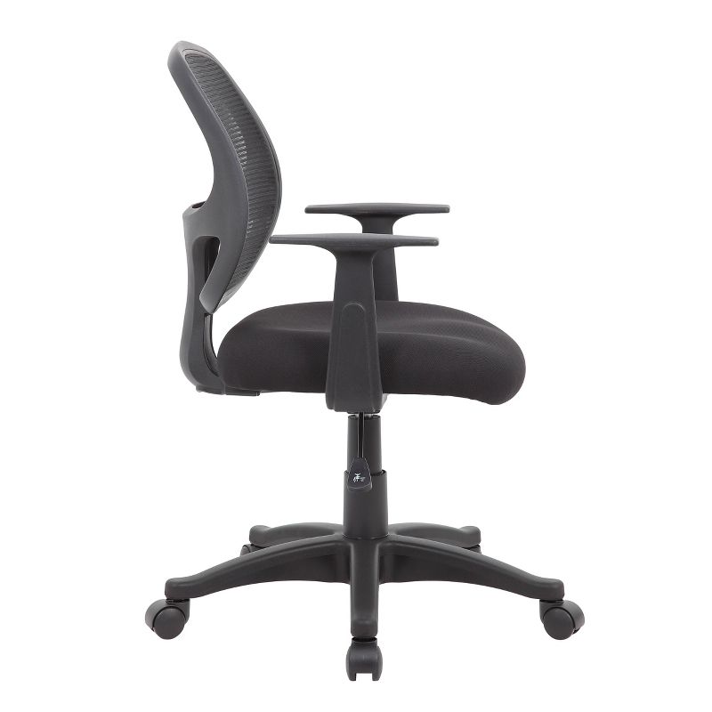 Commercial Grade Mesh Task Chair with T Arms Black - Boss Office Products, 5 of 9
